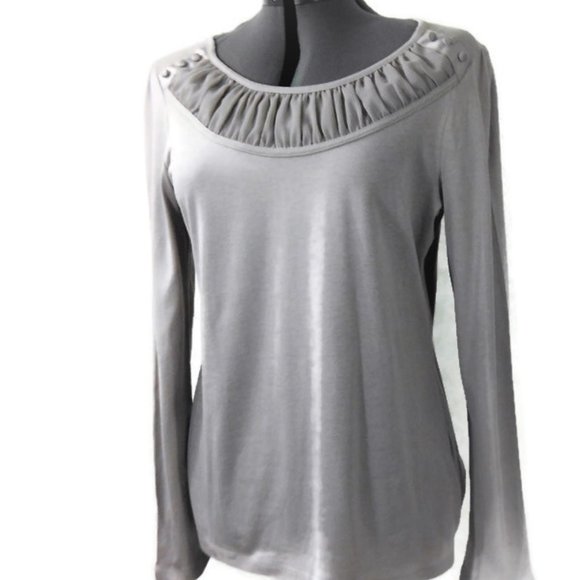 Elle Tops - NWOT Elle Womans Soft Gray Long Sleeve Tunic Top